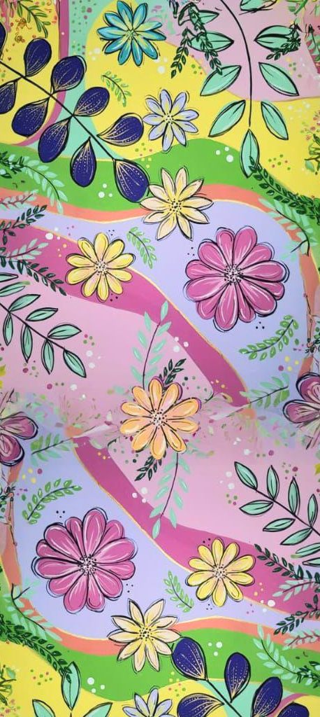 Écharpe Cachemire Jardin Pop