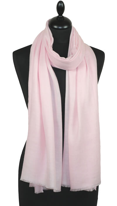 Écharpe Cachemire Rose Poudré