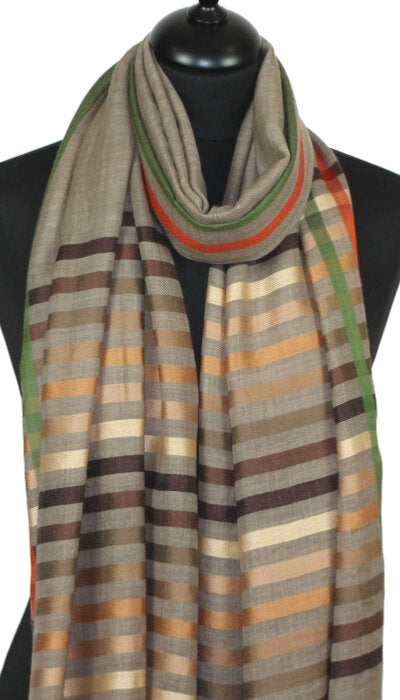 Écharpe en Laine et Soie Taupe