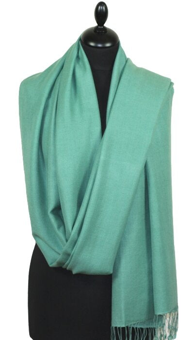 Pashmina vert d'eau