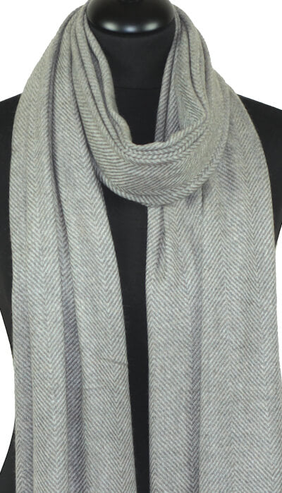 Étole Laine et Cachemire Beige-Taupe