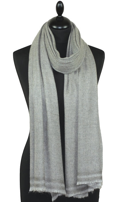 Étole Laine et Cachemire Beige-Taupe