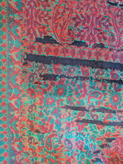 Kaschmirschal marineblau-rot-grün