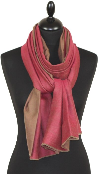 Pashmina Bicolore Fuchsia-Beige