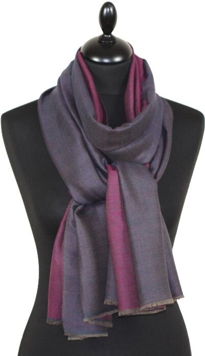 Pashmina Bicolore Marine-Fuchsia