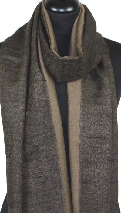 Pashmina Bicolore Noir-Beige