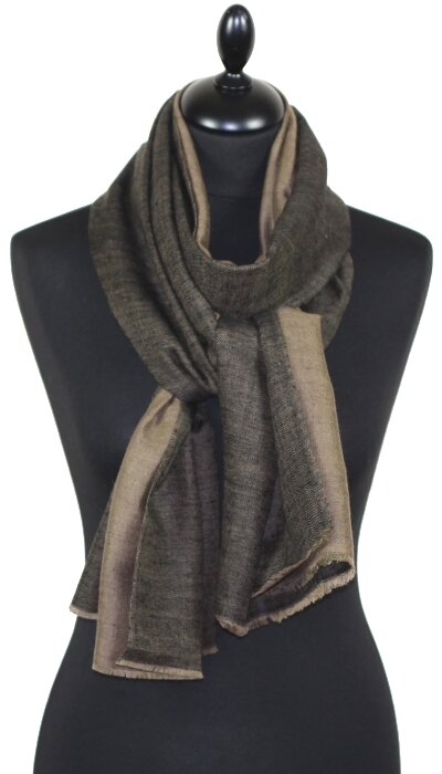 Pashmina Bicolore Noir-Beige