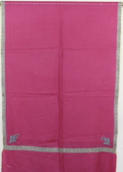 Pashmina Fuchsia Brodé Main