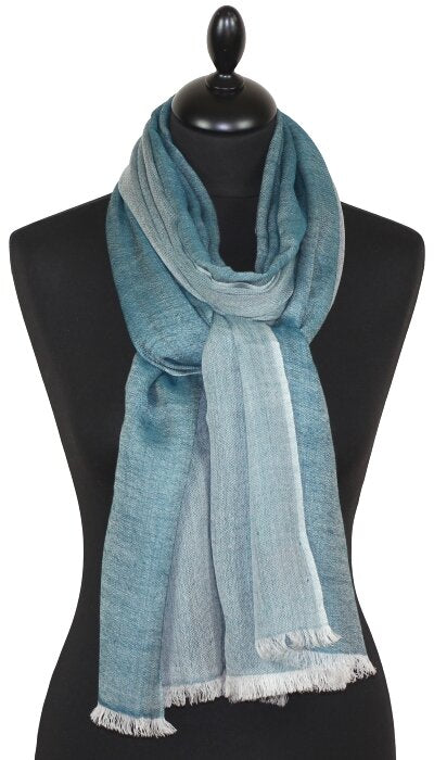 Écharpe en Laine Bleu Canard