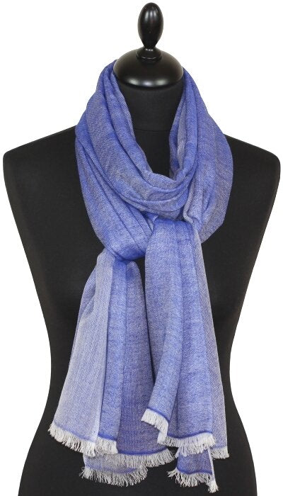 Écharpe en Laine Bleu Klein
