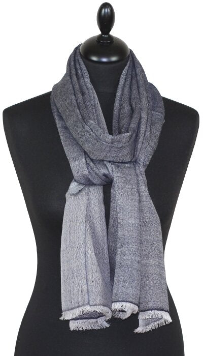 Écharpe en Laine Bleu Marine Foncé