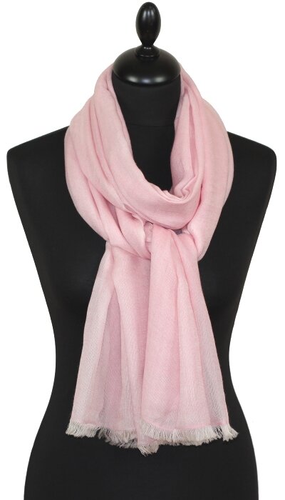 Écharpe en Laine Rose Pâle