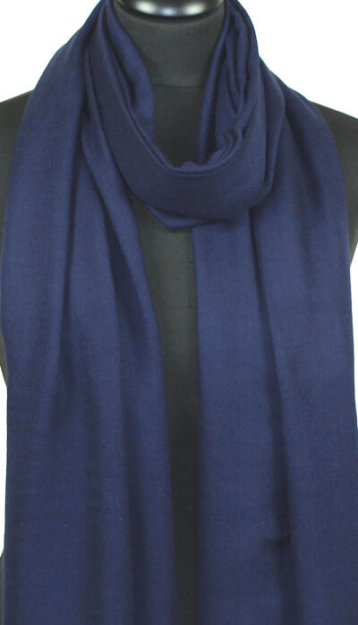Écharpe Cachemire Bleu Marine