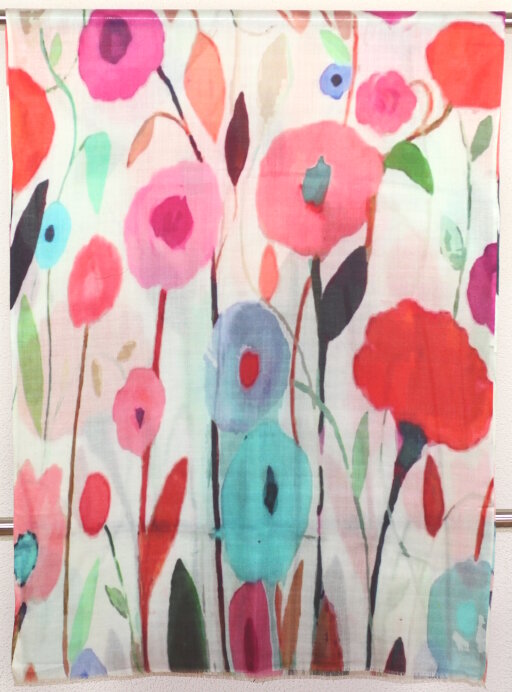 Écharpe Cachemire Aquarelle Florale