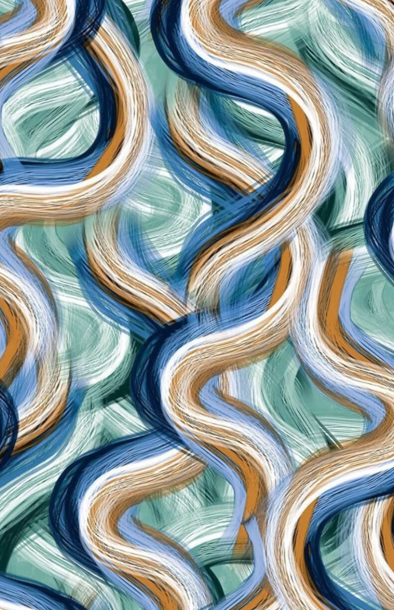 Écharpe Cachemire Ondulations Océanes