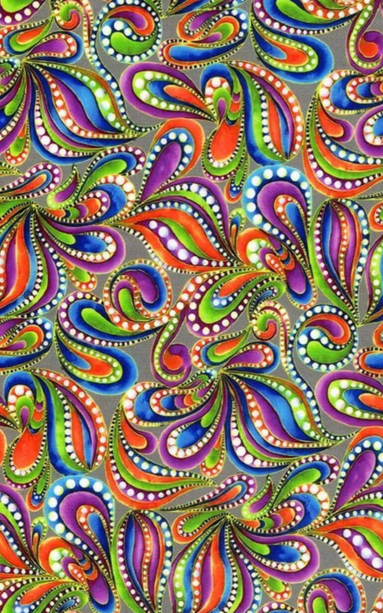 Colorful Arabesque Cashmere Scarf