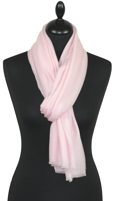 Écharpe Cachemire Rose Poudré