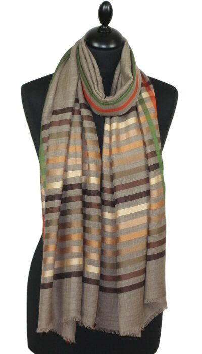 Écharpe en Laine et Soie Taupe