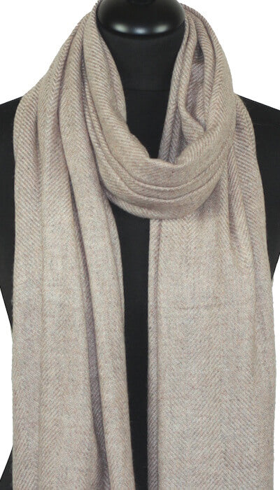 Étole Laine et Cachemire Beige Doré