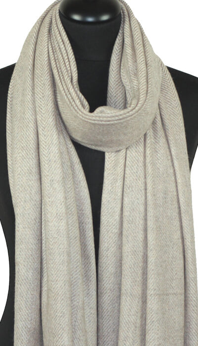 Étole Laine et Cachemire Beige Rosé