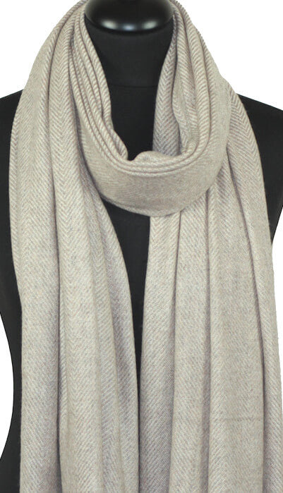 Étole Laine et Cachemire Beige Rosé