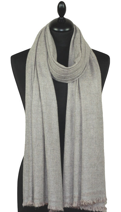 Étole Laine et Cachemire Beige Sable