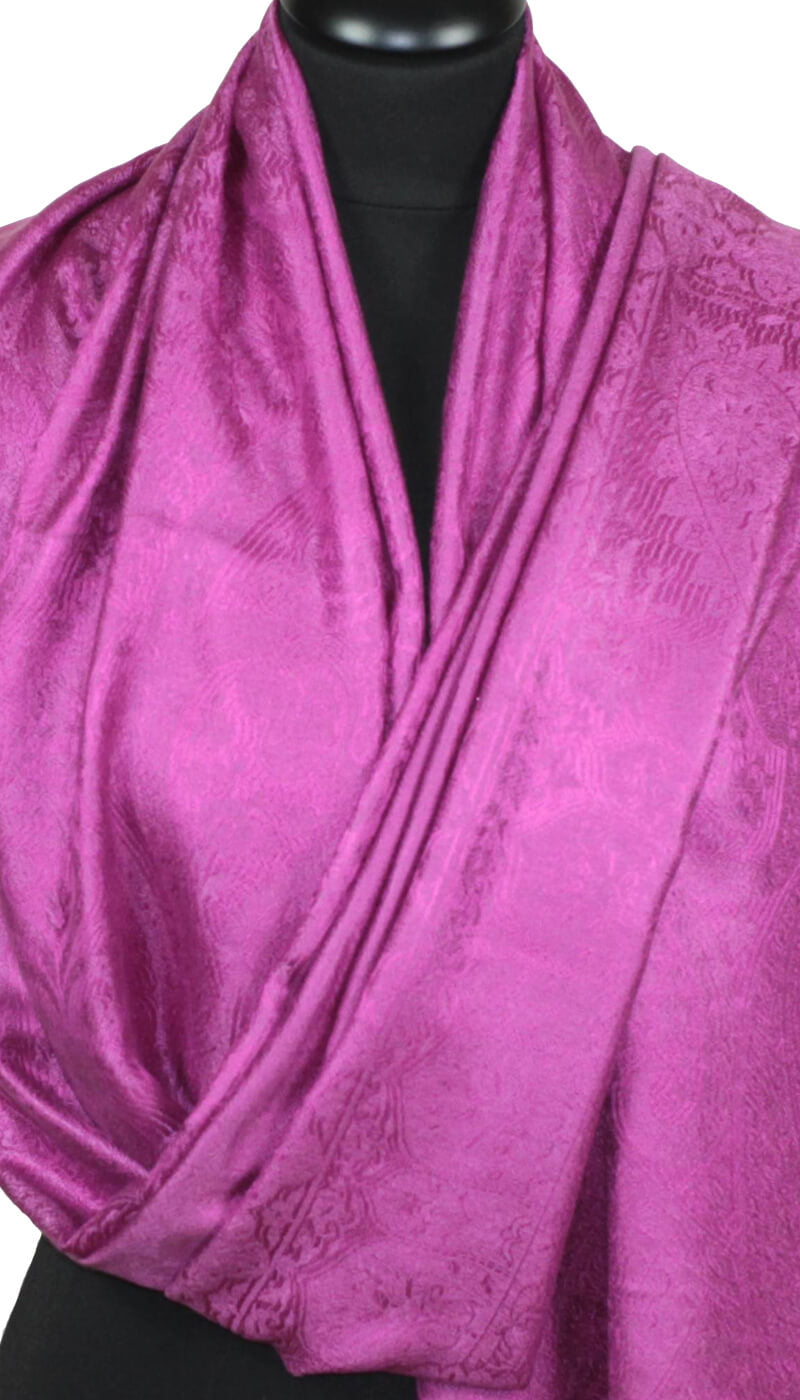 étole en soie rose indien pour femme