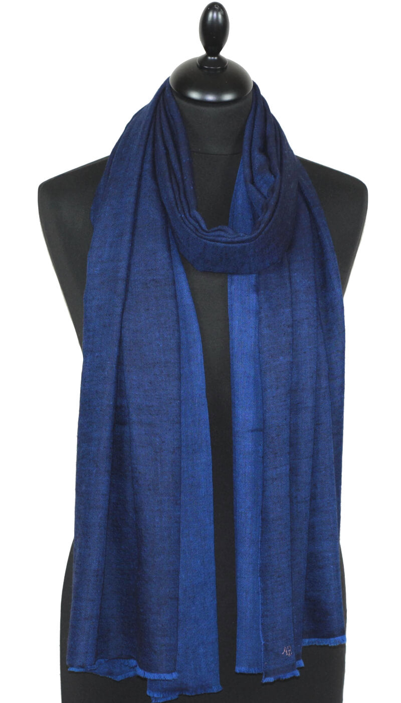 Two-Tone Black-Blue Pashmina