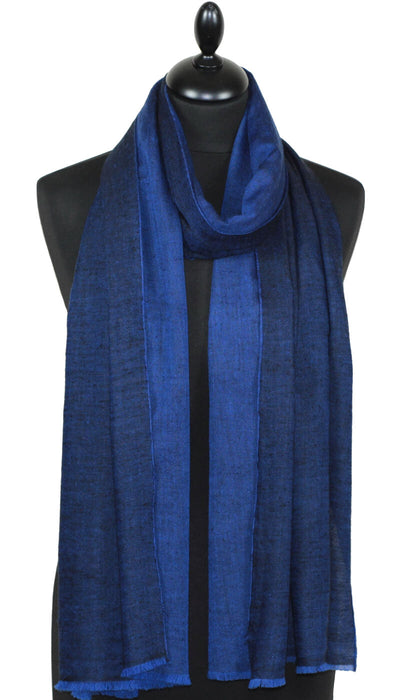 Pashmina Bicolore Noir-Bleu