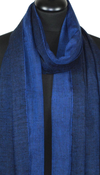 Pashmina Bicolore Noir-Bleu