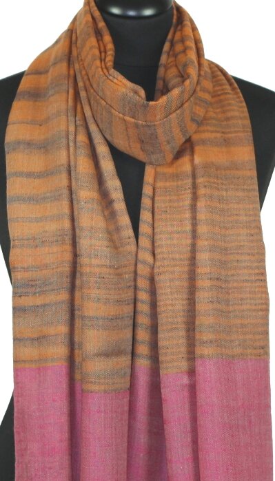 Pashmina Orange-Noir-Fuchsia