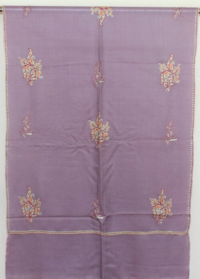 Pashmina Mauve Brodé Main