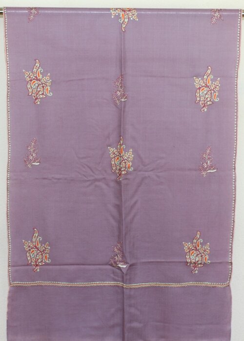 Pashmina Mauve Brodé Main