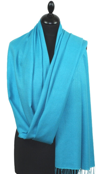 Pashmina Bleu Turquoise