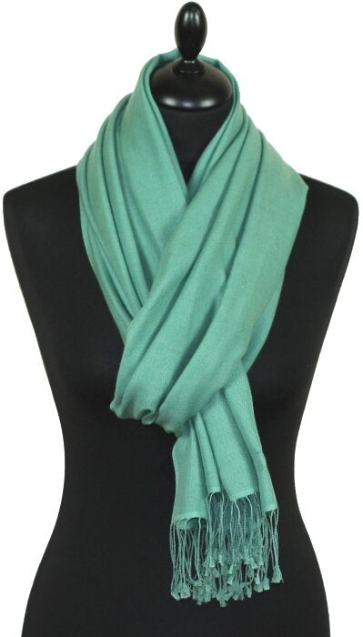 Pashmina vert d'eau