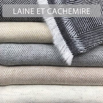 grande étole en laine et cachemire de couleur naturelle